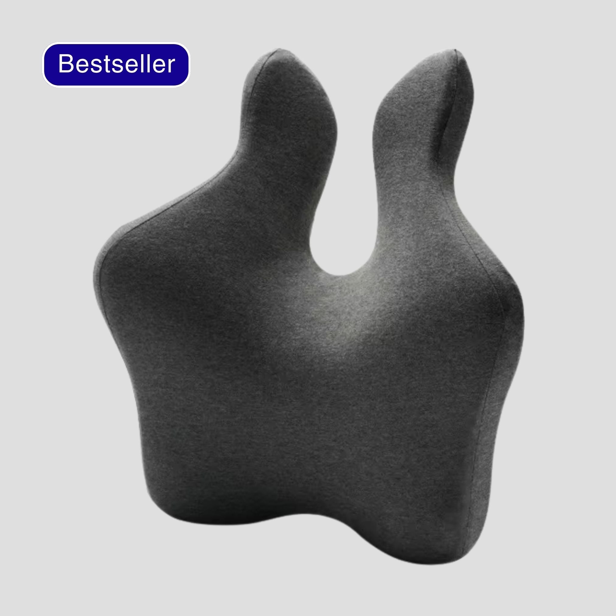 Grey seat cushion with a 'Bestseller' label on a light grey background